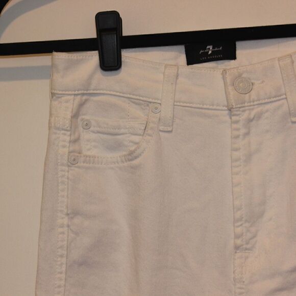 7 For All Mankind White Jeans Women Size 25 - Picture 4 of 13